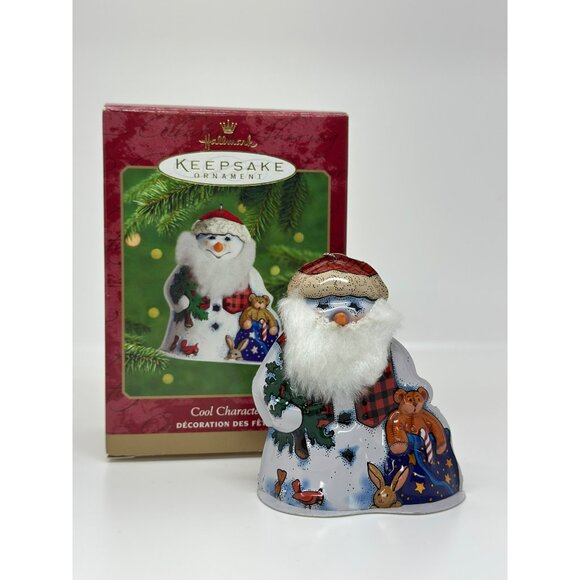 VTG Hallmark Keepsake Ornament Cool Character Snowman 2000 By Linda Sickman Tin - Picture 2 of 5